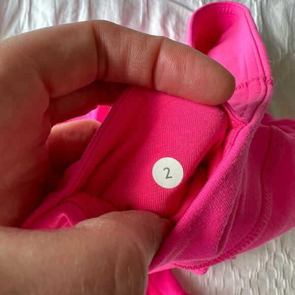 Lululemon power flow hot pink crop leggings - Picture 9 of 11